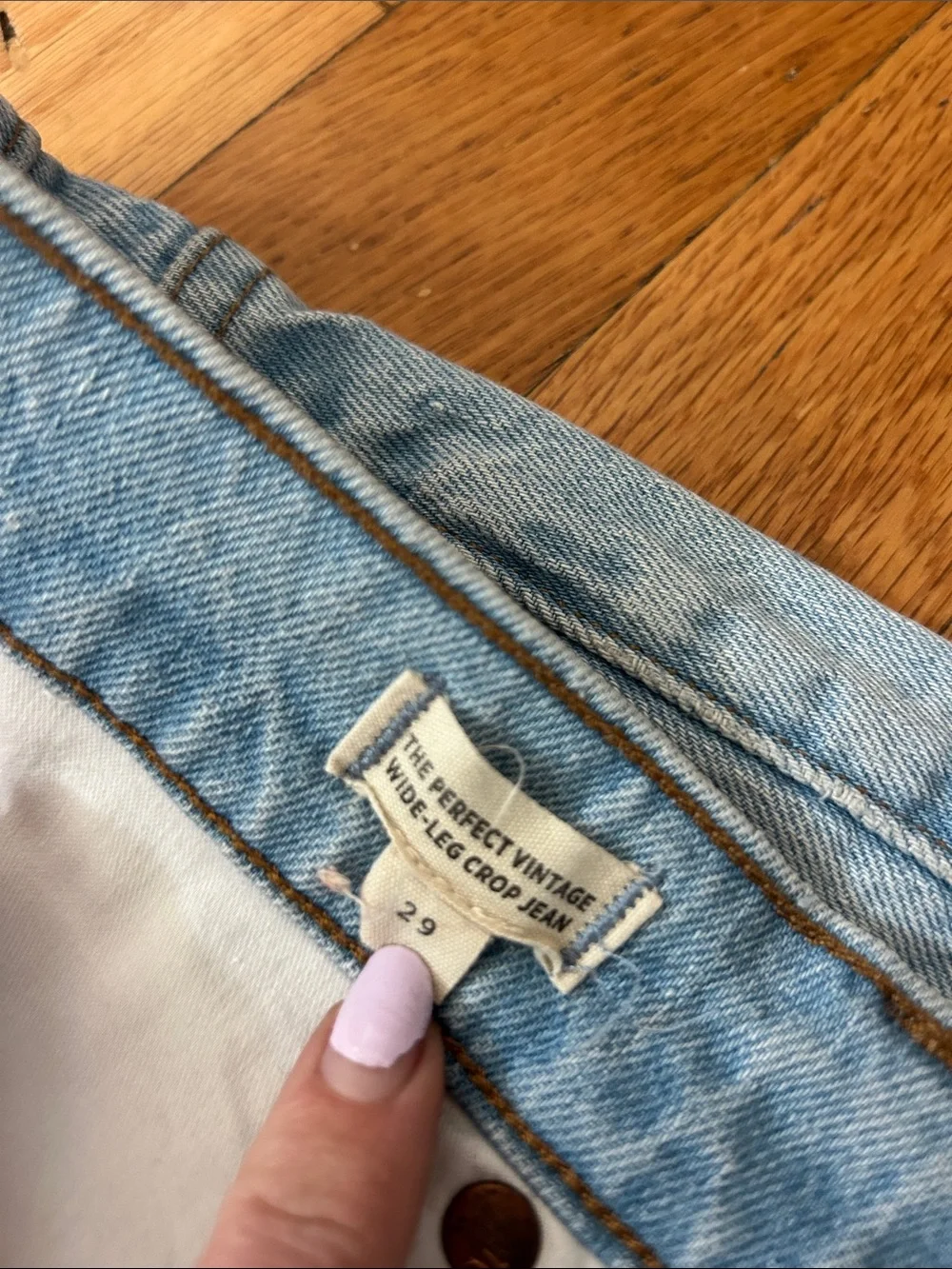 Madewell The Perfect Vintage Wide Log Crop Jean - Picture 3 of 4